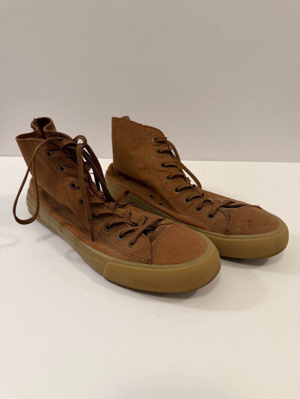 SeaVees Army Issue High Leather Sneakers Mens 9 Brown Whiskey